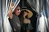 Amazon‘s founder Jeff Bezos and his wife Lauren Sanchez Bezos wave after arrival at Aman Hotel following their lunch, a day after their wedding in Venice on June 28, 2025. (Photo by Marco BERTORELLO/AFP)