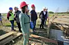VLADO KOS/CROPIX Osijek, 060921. Ministrica regionalnog razvoja i fondova EU Natasa Tramisak posjetila je gradiliste Gospodarskog centra. Na fotografiji: ministrica Natasa Tramisak i zupan osjecko-baranjski Ivan Anusic.