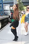 New York, NY - Ariana Grande is seen leaving her apartment without her fiancee Pete Davidson. The rare solo sighting of Ariana is seen on a sunny afternoon as she heads to NBC studios. Pictured: Ariana Grande *UK Clients - Pictures Containing Children Please Pixelate Face Prior To Publication*,Image: 382804521, License: Rights-managed, Restrictions: , Model Release: no, Credit line: BACKGRID / Backgrid USA / Profimedia