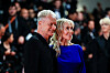 British singer and songwriter Sting and his wife Trudie Styler arrive for the screening of the film ”Parthenope” at the 77th edition of the Cannes Film Festival in Cannes, southern France, on May 21, 2024. (Photo by Valery HACHE/AFP)