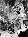Jun 02, 1953 - London, England, UK - QUEEN ELIZABETH II has been crowned at a coronation ceremony in Westminster Abbey in London. In front of more than 8,000 guests, including prime ministers and heads of state from around the Commonwealth, she took the Coronation Oath and is now bound to serve her people and to maintain the laws of God. The princess formally proclaimed herself Queen and Head of the Commonwealth and Defender of the Faith in February 1952 but the amount of planning and a wish for a sunny day for the occasion led to the long but excited wait for this day.,Image: 210124828, License: Rights-managed, Restrictions: , Model Release: no
