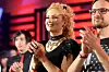Zagreb, 220220. Prisavlje. U televizijskom studiju Anton Marti odrzava se finale The voice Hrvatska. Na fotografiji: ostali izvodjaci prate finale u studiu Zvonimir Bajsic. Foto: Darko Tomas / CROPIX