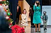 Melania je pri dolasku u bolnicu nosila i zaštitnu masku koju je potom skinula kada je djeci čitala priču.