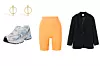 Naušnice Argentum (300 kn - akcijska cijena)/ tenisice New Balance 530; About You (745 kn)/ biciklističke hlačice Girlfriend Collective; Net-a-Porter (329 kn)/ sako oversized kroja H&M (70 eura)