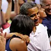-Washington, District of Columbia - 07/16/2012 - United States President Barack Obama, First LAdy Michelle Obama and Vice President Joe Biden Attend the Olympics-bound U.S. men's national basketball team game against Brazil, at the Verizon Center. -PICTURED: Barack Obama,Michelle Obama -, Image: 137951240, License: Rights-managed, Restrictions: , Model Release: no, Credit line: Leslie E. Kossoff / INSTAR Images / Profimedia