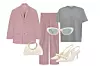 The Frankie Shop ružičasti Gelso oversized blejzer (339 eura)/Jacquemus kožna torbica (890 eura)/The Frankie Shop ružičaste Gelso hlače (199 eura)/Zara sunčane naočale (39,95 eura)/Our Legacy siva pamučna majica s kratkim rukavima (62 eura)/Zara cipele lakiranog izgleda s otvorenom petom i potpeticom (29,95 eura)