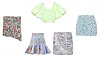 Drapirana suknja Zara 199,90 kn/ suknja s velikim volanom Zimmermann 560 eura/ drapirana suknja od žakarda Zara 199,90 kn/ nabrana mini suknja Stradivarius 149,90 kn/ top od popelina Zara 149,90 kn