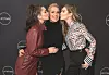 NEW YORK, NY - JANUARY 11: Yolanda Hadid (C) and her daughters Gigi Hadid and Bella Hadid celebrate her birthday and the premiere of her new Lifetime show,