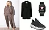 Crni sako Jil Sander; Heraldi web shop (15,500 kn)/ pametni sat Guess (219 eura)/ chunky tenisice Ecco (1199 kn)/ LC x gg trenirka (590 + 490 kn)