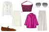 Laneni sako Bottega Veneta/ bermude od odijela Bottega Veneta/ balerinke od brušene kože Le Monde Beryl/ torbe s monogramom Loewe/ košulja od lana Massimo Dutti/ duge traperice Filippa K/ sunčane naočale Cartier