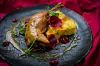 Pačji confit s domaćim mlincima, gelom od cikle i ukiseljenom ciklom