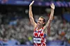 Pariz, 100824. Olimpijske igre Pariz 2024. Stade de France. Atletika: finale zenskog bacanja koplja Na fotografiji: Sara Kolak.
