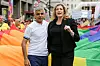 S gradonačelnikom Londona Sadiqom Khanom na Paradi ponosa 2019. godine