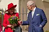 Camilla je za ovu prigodu odjenula crvenu haljinu od vune i krep tkanine dizajnerice Fione Clare te šešir Philipa Treacyja