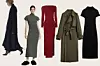 Pleteni kaput s šalom Zara (499,90 kn; 66,37 eura)/ duga haljina Proenza Schouler; Heraldi (8200 kn; 1088 kn)/ haljina od tkanine Rick Owens (3691 kn; 490 eura)/ kaput vojničkog kroja Massimo Dutti (2599 kn; 345 eura)/ pletena haljina Zara (199,90 kn; 26,42 eura)