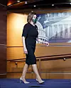 (200515) -- WASHINGTON D.C., May 15, 2020 (Xinhua) -- U.S. House Speaker Nancy Pelosi arrives for a press conference with a mask on the Capitol Hill in Washington D.C., the United States, on May 14, 2020. U.S. House Speaker Nancy Pelosi said on Thursday that the White House's rhetoric on China is a
