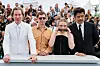 S redateljem filma 'The Phoenician Scheme' Wesom Andersonom, Michaelom Cera i Benicio del Torom tijekom promocije filma u Cannesu