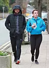 Cheshire, UNITED KINGDOM - *EXCLUSIVE* - **STRICTLY NOT AVAILABLE FOR MAIL ONLINE** Former England International Footballer Wayne Rooney who now applies his trade at the Championship side Derby County is spotted out with his wife Coleen taking a stroll around Alderley Edge. Coleen looked sporty in her gym gear wearing black leggings and a blue hooded top holding a bottle of water in hand as a bearded Wayne wore a black hooded Nike jacket. BACKGRID UK 17 FEBRUARY 2020, Image: 499058750, License: Rights-managed, Restrictions: , Model Release: no, Credit line: Stephen Crawshaw / BACKGRID / Backgrid UK / Profimedia