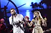 Vela Luka, 300720. Koncert Evo mene medju moje na kojem mlade snage hrvatske glazbene scene pjevaju pjesme od kojih je Oliver svojim izvedbama napravio evrgreene hrvatske glazbe. Na fotografiji: Matija Cvek i Petra Rosko Foto: Ante Cizmic / CROPIX