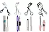 Uvijač za trepavice (s lijeva na desno): Aura; dm (26,90 kn/ Tweezerman Studio Collection; notino (234 kn)/ Inglot Eyelash Curler BM; notino (66,50 kn)/ ebelin; dm (22,90 kn)/ maskara Dior Diorshow Iconic Overcurl Waterproof (315 kn)/ maskara L‘Oreal False Lash X-Fiber (119 kn)/ maskara ILIA Limitless Lash Mascara (280 kn)/ maskara Maybelline Lash Sensational Full Fan Effect (49,90 kn)