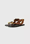 PARFOIS Sandale s remenom u obliku slova T - camel - 49,77 eura