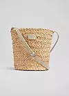 LK Bennett Mandy Natural Raffia Bucket Bag (snižena na 52,41 eura)