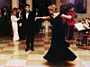 NOVEMBER 1985 FILE PHOTO- Princess Diana is shown wearing a Victor Edelstein gown as she dances at a November 9, 1985 White House dinner with actor John Travolta. The ink-blue Edelstein gown sold for 2,500 during an auction at Christie's auction house in New York June 25, the highest price paid for any one of the 79 gowns worn by the Princess and auctioned to raise funds for AIDS and cancer charities in Britain and the United States. DIANA - RTR4SM0