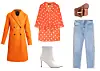 Zalando narančasti kaput 493 kune, Bershka košulja s točkama 79,90 kuna, Zara traperice 99,90 kuna, Reserved bijele gležnjače 349,90 kuna, Mango remen od umjetne kože 169,90 kuna