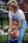 Diana i princ William na polo utrci u Windsoru