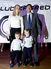 Ivica Kostelić i supruga Elin sa sinovima Ivanom i Leonom.