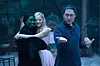Cynthia Erivo, Ariana Grande i Jon M. Chu na setu filma 'Zlica'
