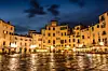 View of the famous square of Lucca. On of the best villages of Tuscany, Italy.