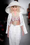 NEW YORK, NEW YORK - SEPTEMBER 05: A model walks the runway for Laurence & Chico during New York Fashion Week: The Shows on September 05, 2019 in New York City. (Photo by Fernanda Calfat/Getty Images for NYFW: The Shows)