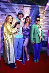 Zagreb, 240522. Zabavni centar Zagiland. Prisavlje 22. Modna revija Duchess Fashion Show S22 Snjezane Schillinger. Na fotografiji: Anamarija Kronast, Neven Ciganovic, Snjezana Schillinger, Alka Vuica.