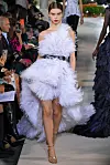 Model walks on the runway during the Oscar de La Renta Ready To Wear Fashion Show at New York Fashion Week Women F/W 19 in New York,? NY on February 12, 2?019. (P?hoto by Jonas Gustavsson/Sipa USA), Image: 413682319, License: Rights-managed, Restrictions: *** World Rights ***, Model Release: no, Credit line: Jonas Gustavsson / ddp USA / Profimedia