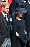 Princ Harry i Meghan na kraljičinim sprovodu