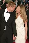 CANNES, FRANCE - MAY 13: Actor Brad Pitt and wife actress Jennifer Aniston attend the World Premiere of the epic movie