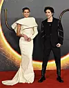 Chalamet se pojavio u crnoj kombinaciji ukrašenoj srebrnim detaljima.
