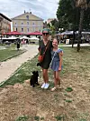 S kćerkom Dorom i ljubimcem Dobijem