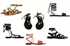 Sandale sa zakovicama Zara (39,910 eura)/ sandale s ukrasima Zara (49,95 eura)/ sandale sa zlatnim detaljima Tory Burch; Karla (203 eura)/ sandale s koščom H&M (20 eura)/ kožne sandale & Other Stories (99 eura)/ narančaste sandale Aldo (70 eura)