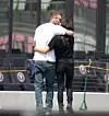 *PREMIUM EXCLUSIVE * David Beckham tenderly kisses wife Victoria as the entire family visits the temporary new home of his Miami football team. Brooklyn, 21, Romeo, 17, Cruz 15, and Harper, eight, joined their proud father for a personal tour of his team's stadium. Brooklyn, who turned 21 last week, packed on the PDA with American actress Nicola Peltz, 25, as did Romeo with his girlfriend Mia Regan. Victoria seemed to be having a ball and was seen dancing to music by the Spice Girls. The visit came after fashion designer Victoria, 45, took to Instagram to update fans on her familys decision to travel to Miami to support husband David, also 45, for the launch of his football team Inter Miami CF. The former Manchester United and England star was just two games into the season when the Major Soccer League announced they have suspended their league season for the next 30 days because of coronavirus fears. 14 Mar 2020, Image: 506513429, License: Rights-managed, Restrictions: World Rights, Model Release: no, Credit line: Splash News/MEGA / The Mega Agency / Profimedia