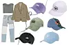 Pleteni top Zara (99,90 kn)/ sako Arket (150 eura)/ patchwork traperice Bershka (279,90 kn)/ kapa isprano ljubičaste boje Nike; Intersport (118 kn)/ bijela kapa Adidas; About You (209 kn)/ kapa od samta New Era; Shooster (289 kn)/ kapa patchwork dizajna Diesel (121 eura)/ klasična kapa Nike; Intersport (189 kn)/ kapa od pamuka H&M (8 eura)
