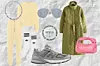 Trenrika gornji i donji dio The Frankie Shop/ Ogrlica Tiffany/ Čarape Adidas/ Naočale The Attico/ Jakna &OtherStories/ Tenisice New Balance/ Torba Bottega Veneta