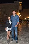 Dubrovnik, 020713. Poznati ruski boksac Vladimir Klicko s djevojkom, glumicom Hayden Panettiere posjetio danas i Dubrovnik. Sa svoje jahte Va bene gliserom se prebacio u gradsku luku. Foto: Tonci Plazibat / CROPIX