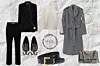 Odijelo Stella McCartney/ Cipele Saint Laurent/ Ogrlica Alighieri/ Naušnice &OtherStories/ Pulover Zara/ Kaput H&M Studio/ Remen Saint Laurent/ Torba Chanel