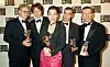 Richard Curtis,Hugh Grant, Kristin Scott Thomas, John Hannah i Duncan Kenworthy na dodjeli britanski filmskih nagrada BAFTA 1995.
