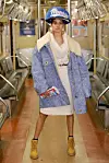 BROOKLYN, NEW YORK - DECEMBER 09: A model walks the runway during Moschino Prefall 2020 Runway Show at New York Transit Museum on December 09, 2019 in Brooklyn City. (Photo by Randy Brooke/Getty Images for Moschino)