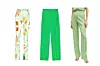 Hlače s uzorkom Siedres; Farfetch (230 eura)/ duge hlače The Frankie Shop (149 eura)/ hlače s uzorkom Mango (169,90 kn)