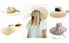 Kombinirani slamnati šešir Avenue the Label (163 eura)/ Le chapeau Bomba Jacquemus šešir (438 dolara)/ veliki šešir s plavom trakom Avenue the Label (163 eura)/ šešir od rafije Lola Hats (282 eura)/ pamučni šešir asimetičnog oboda Mango (169,90 kn)