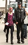 Evan Rachel Wood i Marilyn Manson na setu serijala 'Mildred Pierce' 2010.